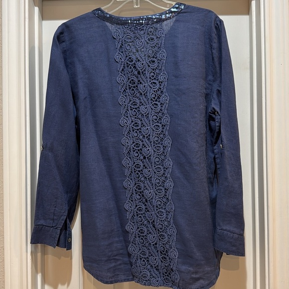 CHICO’S linen blouse, size 1 (small) - Picture 2 of 10